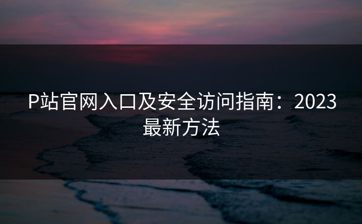 P站官网入口及安全访问指南：2023最新方法